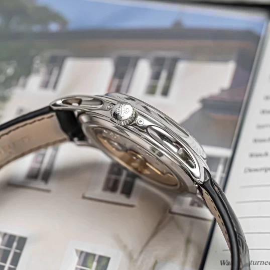 Patek Philippe Complications Annual Calendar Moon Phase 5205G White Gold Black Dial 40mm