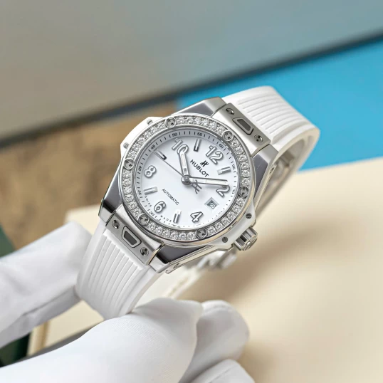 Hublot Big Bang One Click Steel White Diamonds 33mm Ref. 485.SE.2010.RW.1204