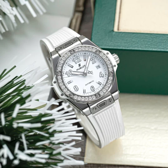 Hublot Big Bang One Click Steel White Diamonds 33mm Ref. 485.SE.2010.RW.1204
