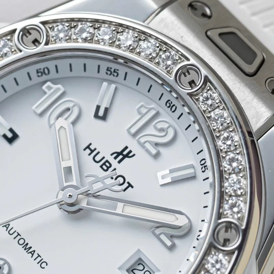 Hublot Big Bang One Click Steel White Diamonds 33mm Ref. 485.SE.2010.RW.1204