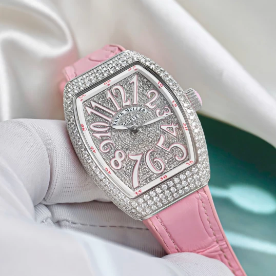 Franck Muller Vanguard Ref. V32 Full Diamonds Pink