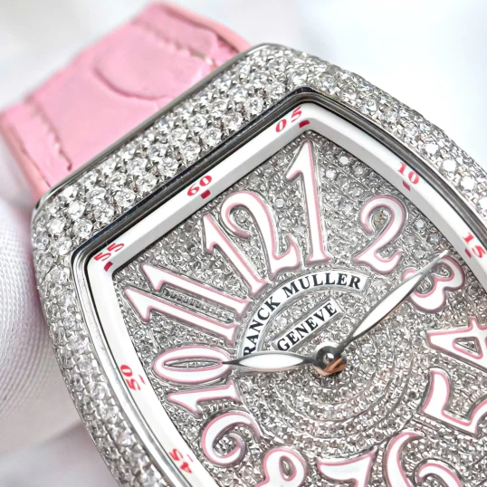 Franck Muller Vanguard Ref. V32 Full Diamonds Pink