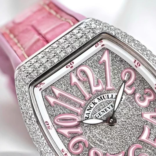 Franck Muller Vanguard V32 Full Diamonds Pink