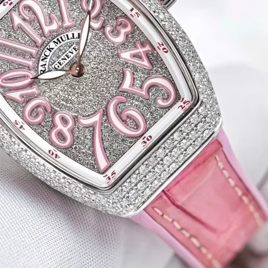 Franck Muller Vanguard V32 Full Diamonds Pink