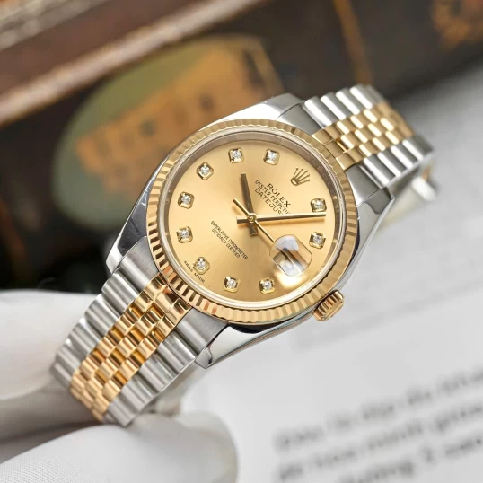 Rolex Oyster Perpetual Datejust 36mm 116233 Champagne Diamond Dial