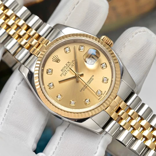 Rolex Oyster Perpetual Datejust 36mm 116233 Champagne Diamond Dial