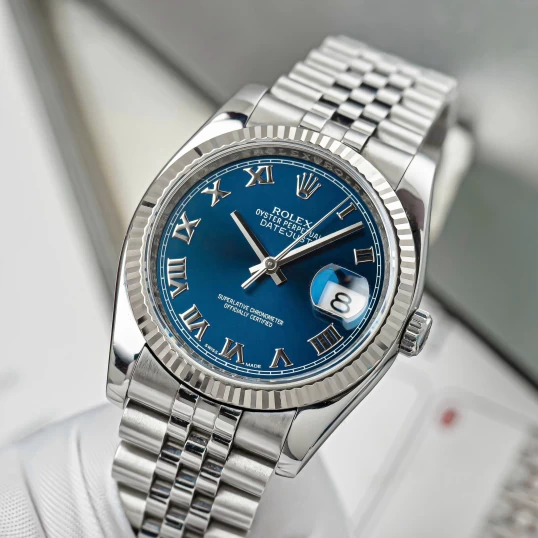 Rolex Oyster Perpetual Datejust 36mm Ref. 116234 Blue Roman Dial