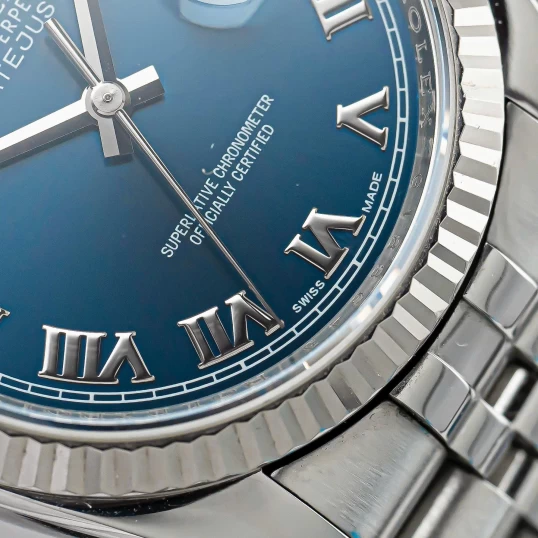 Rolex Oyster Perpetual Datejust 36mm Ref. 116234 Blue Roman Dial