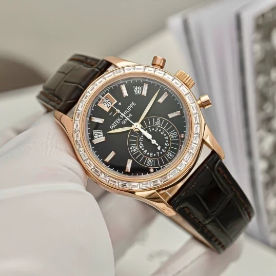 Patek Philippe Complications Annual Calendar Chronograph 5960R Custom Diamonds – Upgraded to 5961R