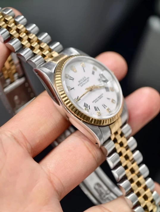 Rolex Oyster Perpetual Datejust 36mm Ref. 16233 – White Roman Diamond Dial