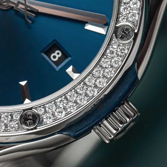 Hublot Classic Fusion Titanium Blue 42mm Ref. 542.NX.7170.LR Custom Diamond Bezel