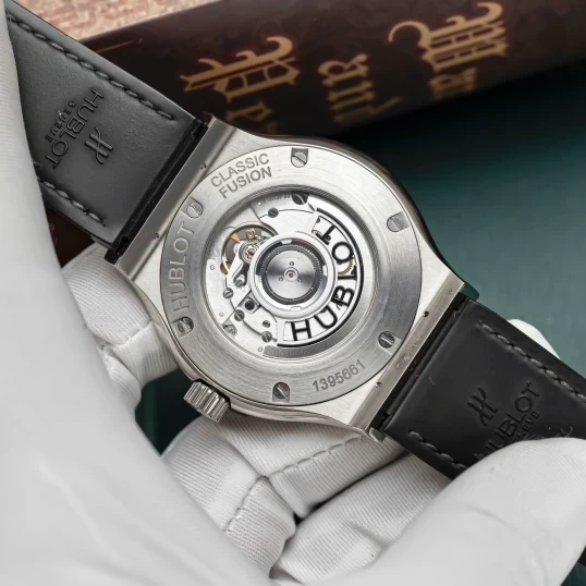 Hublot Classic Fusion Titanium 42mm Custom Full Diamonds Pave Ref. 542.NX.2611.LR