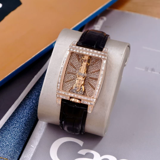 Corum Golden Bridge rose gold 113.770.55/0001 GN01 up to full diamonds baguette