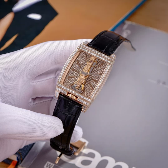 Corum Golden Bridge rose gold 113.770.55/0001 GN01 up to full diamonds baguette