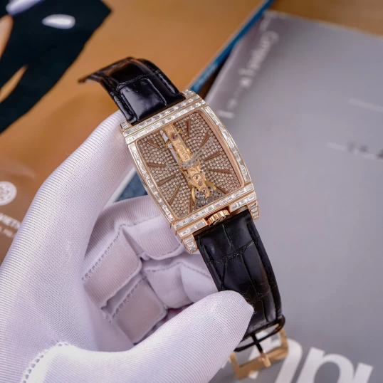 Corum Golden Bridge rose gold 113.770.55/0001 GN01 up to full diamonds baguette