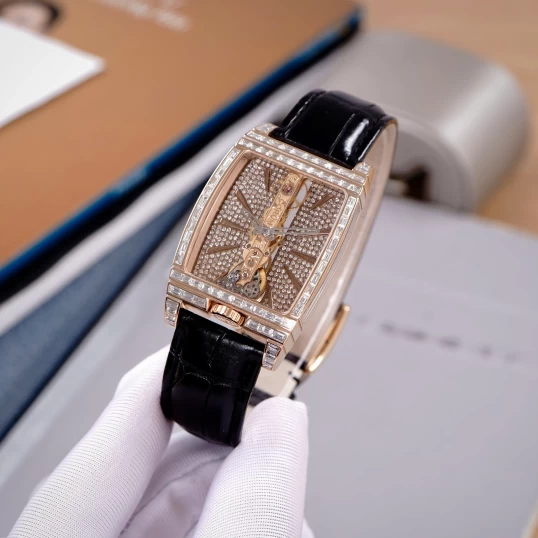 Corum Golden Bridge rose gold 113.770.55/0001 GN01 up to full diamonds baguette