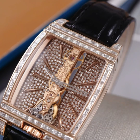 Corum Golden Bridge rose gold 113.770.55/0001 GN01 up to full diamonds baguette