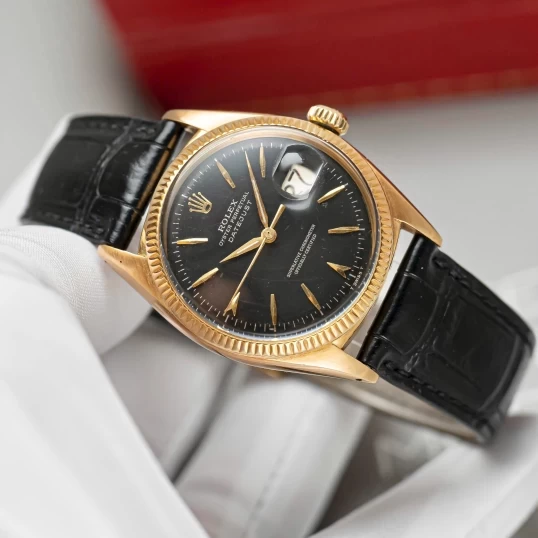Rolex Oyster Perpetual Datejust Vintage 4 số - Vàng khối, Mặt số đen