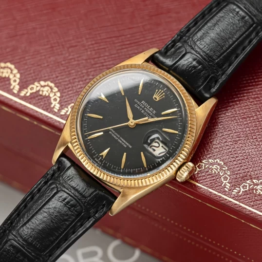 Rolex Oyster Perpetual Datejust Vintage 4 số - Vàng khối, Mặt số đen