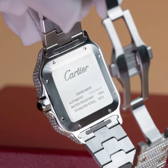 Cartier Santos Bussdown Diamond Roman Dial 40mm - Ref. WSSA0037