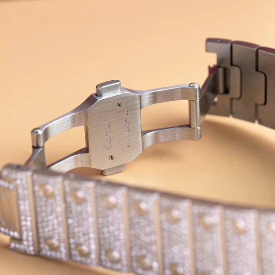 Cartier Santos Bussdown Diamond Roman Dial 40mm - Ref. WSSA0037