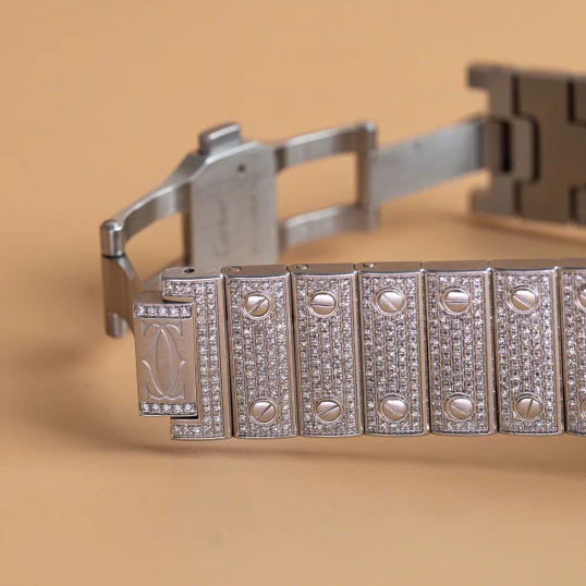 Cartier Santos Bussdown Diamond Roman Dial 40mm - Ref. WSSA0037