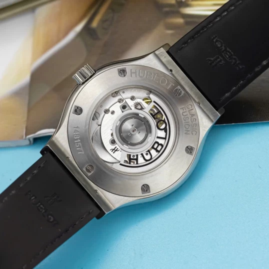 Hublot Classic Fusion Titanium 42mm Custom Full Diamonds Pave Ref. 542.NX.8970.LR