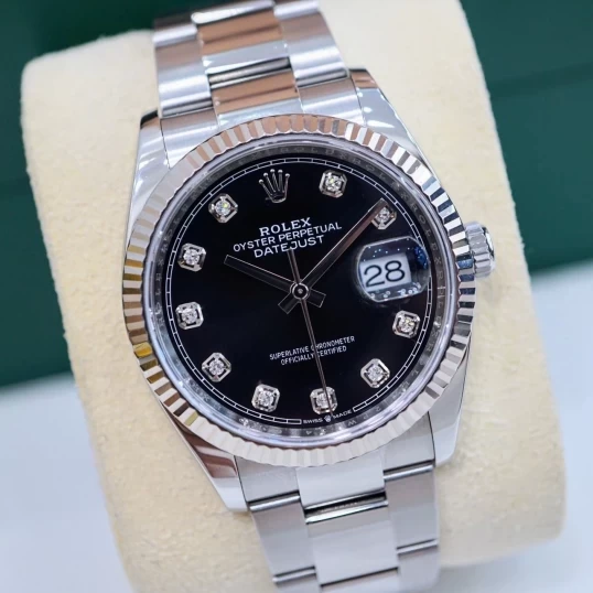 Rolex Oyster Perpetual Datejust 36 Ref. 126234 – Black Dial Diamond