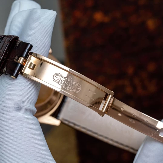 Rolex Oyster Perpetual Day-Date 36 Ref. 118135 Chocolate Diamond Baguette