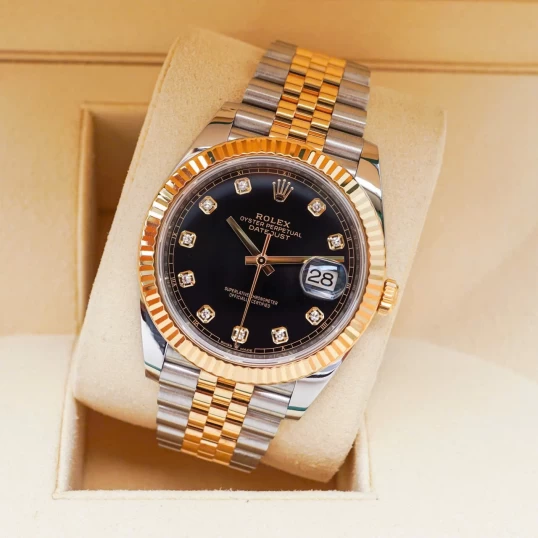Rolex Oyster Perpetual Datejust 41mm – Ref. 126333 – Black Dial Diamond