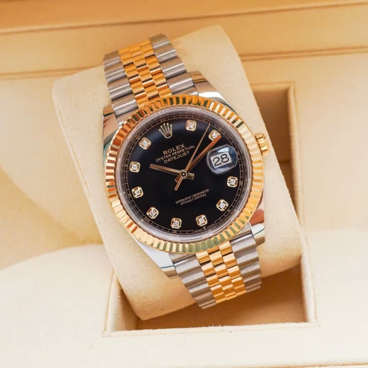 Rolex Oyster Perpetual Datejust 41mm – Ref. 126333 – Black Dial Diamond