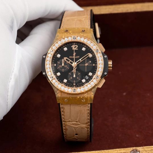 Hublot Big Bang 41mm Chronograph – Ref. 341.XN.1280.LR.1204 – King Gold Diamond Bezel