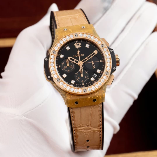 Hublot Big Bang 41mm Chronograph – Ref. 341.XN.1280.LR.1204 – King Gold Diamond Bezel
