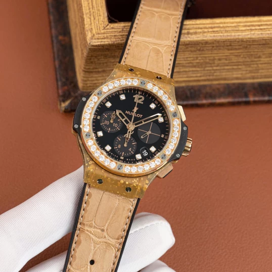 Hublot Big Bang 41mm Chronograph – Ref. 341.XN.1280.LR.1204 – King Gold Diamond Bezel