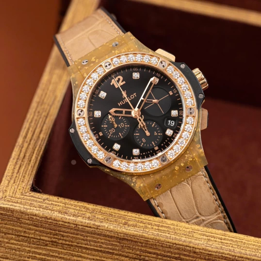 Hublot Big Bang 41mm Chronograph – Ref. 341.XN.1280.LR.1204 – King Gold Diamond Bezel