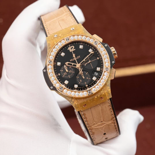 Hublot Big Bang 41mm Chronograph – Ref. 341.XN.1280.LR.1204 – King Gold Diamond Bezel