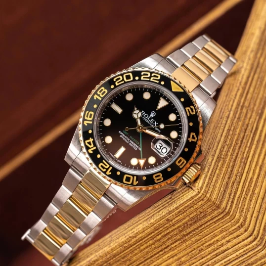 Rolex GMT-Master II Black Dial Demi Gold 40mm – Ref. 116713LN