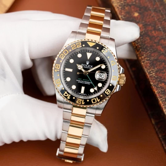 Rolex GMT-Master II Black Dial Demi Gold 40mm – Ref. 116713LN