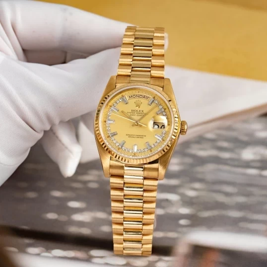 Rolex President Day Date Champaign Diamond Dial 18038