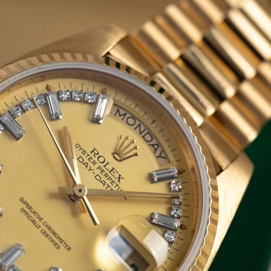 Rolex President Day Date Champaign Diamond Dial 18038