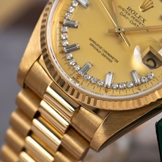 Rolex President Day Date Champaign Diamond Dial 18038