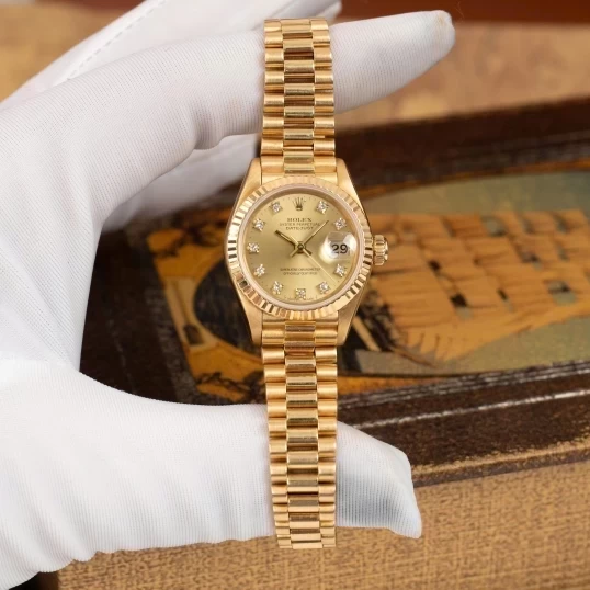 Rolex Oyster Perpetual Lady-Datejust Champagne Dial Diamond 26mm – Ref. 69178