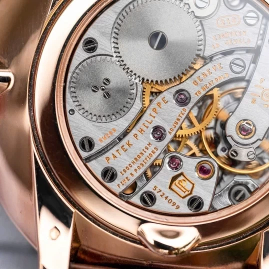 Patek Philippe Calatrava Silver Dial 18k Rose Gold Brown Leather Mens Watch 5123R-001