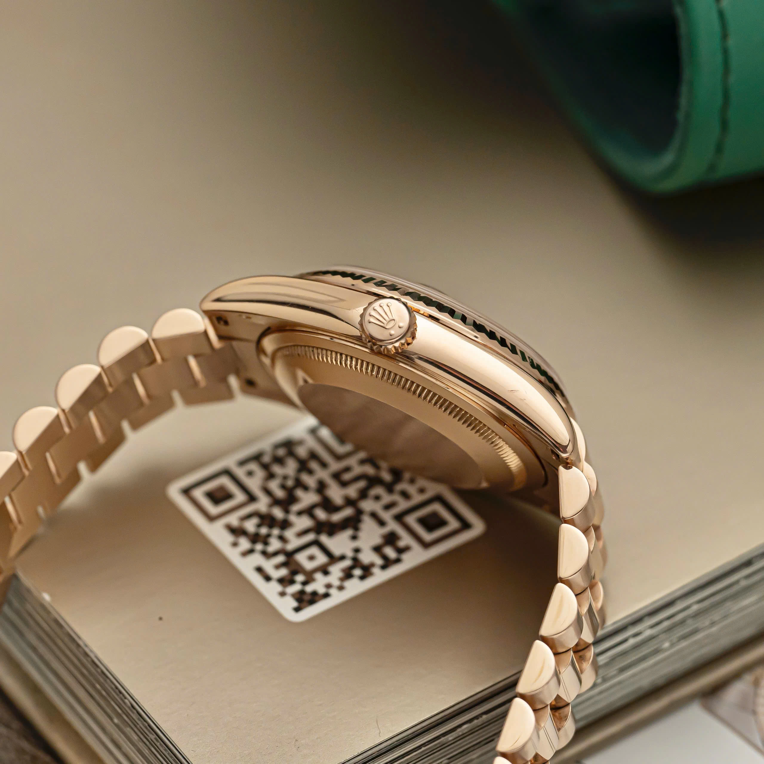 Rolex Oyster Perpetual Day-Date 36mm Ref 118235 Vi tính hồng