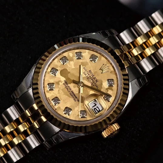Rolex Lady Datejust 26mm Ref. 179173 – Champagne Floral Dial Diamond