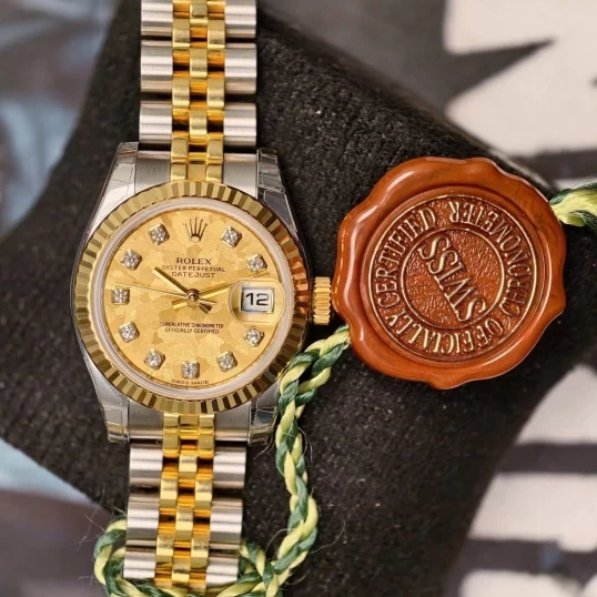 Rolex Lady Datejust 26mm Ref. 179173 – Champagne Floral Dial Diamond