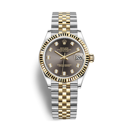 Đồng Hồ Rolex Lady Datejust 31 278273 Mặt Số Bạc Cọc Số Nạm Kim Cương