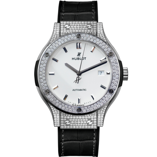 Hublot Classic Fusion White Dial Diamonds 42mm 542.NX.2611.LR