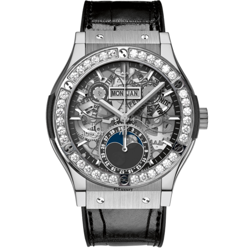 Hublot Classic Fusion Aerofusion Moonphase Titanium Diamond 547.NX.0170.LR 42mm