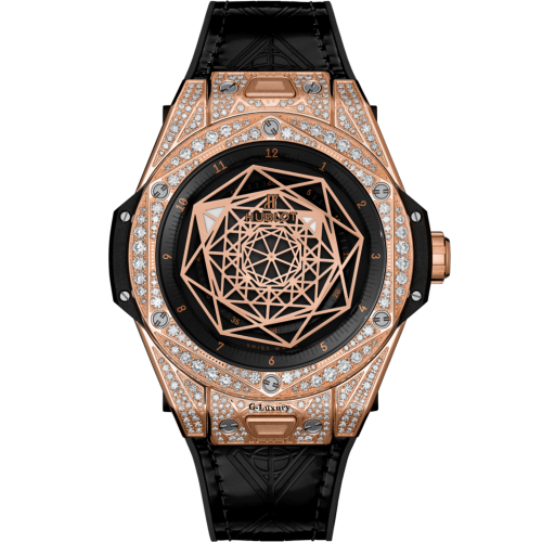 Hublot Big Bang Sang Bleu King Gold Pavé 465.OS.1118.VR.1704.MXM18